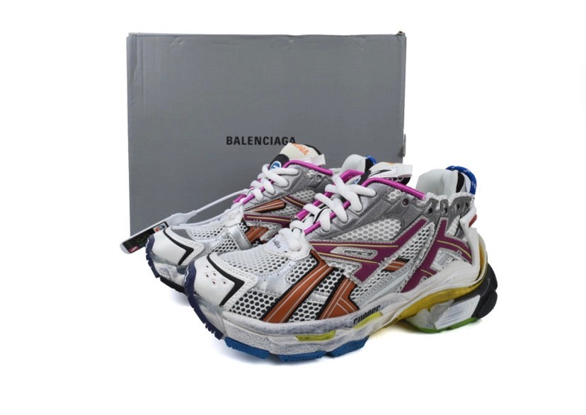 Grey x Multi Color Balenciaga Runners