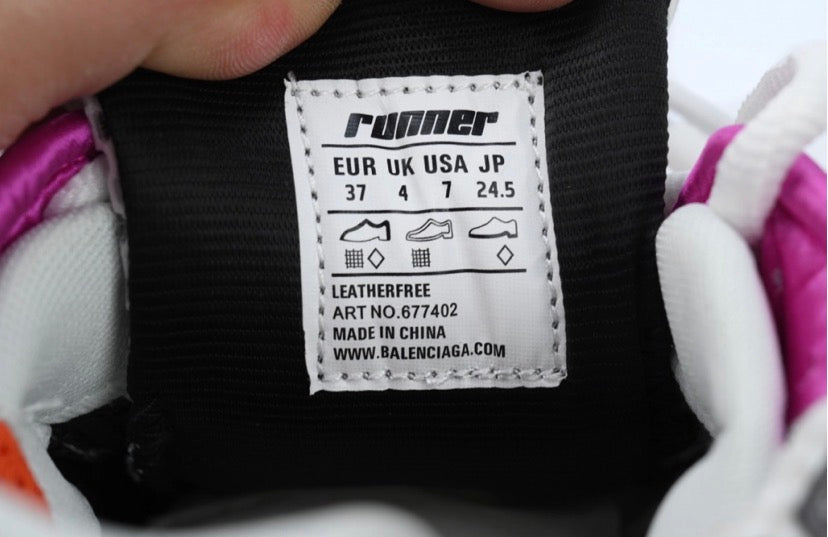 Grey x Multi Color Balenciaga Runners